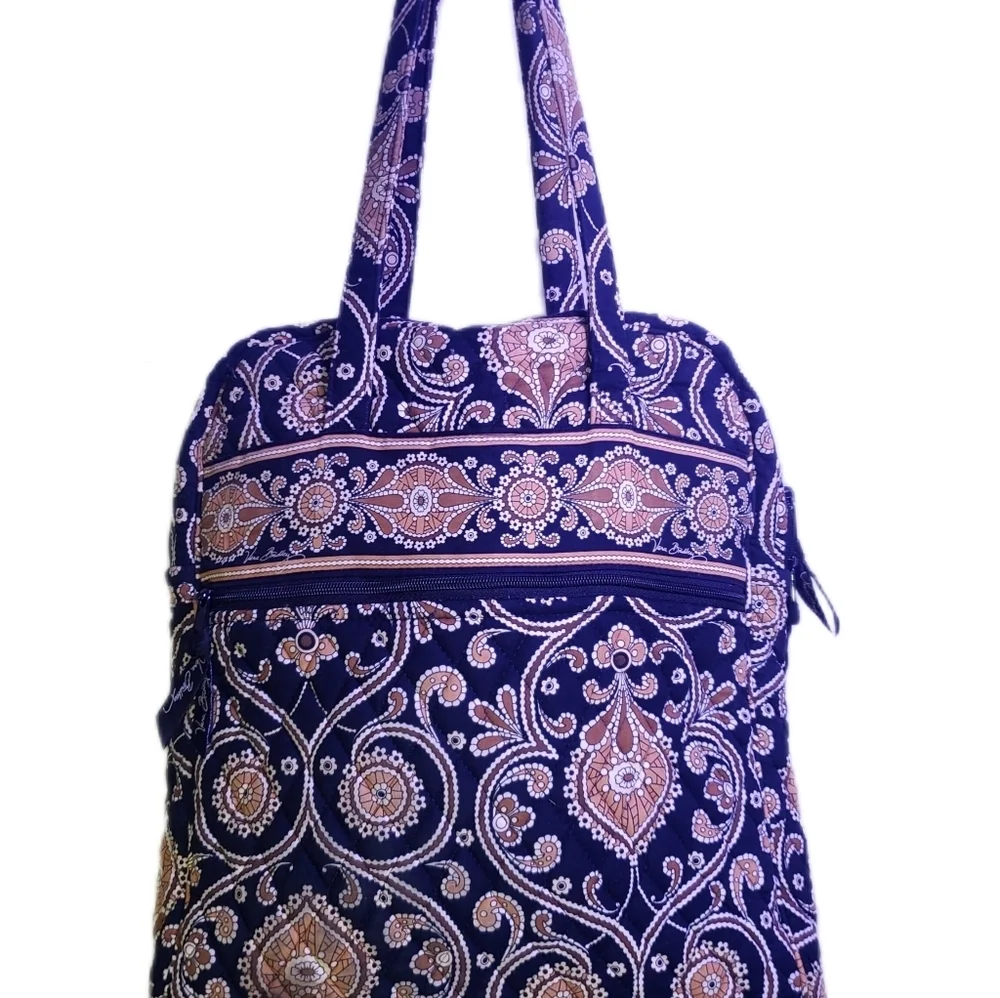 VERA BRADLEY Tall Zip Tote Commuter Laptop Carry-on Perfect Pocket Paisley Print
